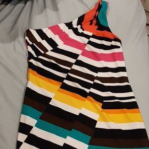 Trina Turk midi one shoulder midi dress size 6